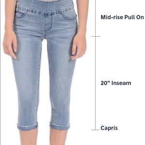 LOLA JEANS CAPRI, MID-RISE PULLON